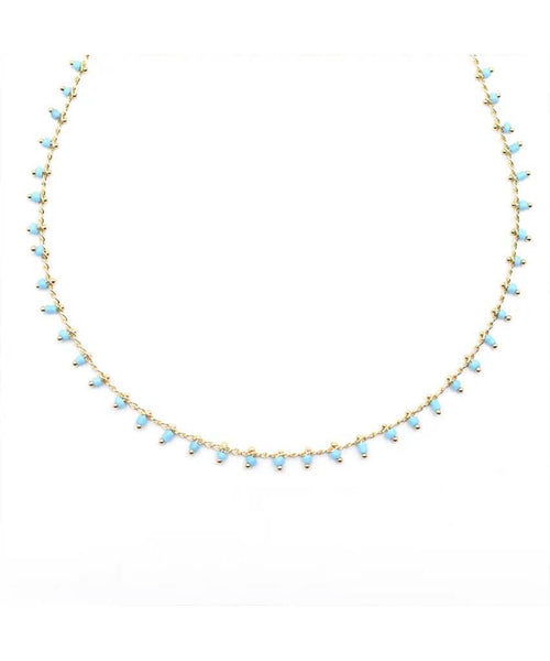 Confetti Choker Necklace Turquoise - clearpathherbicide