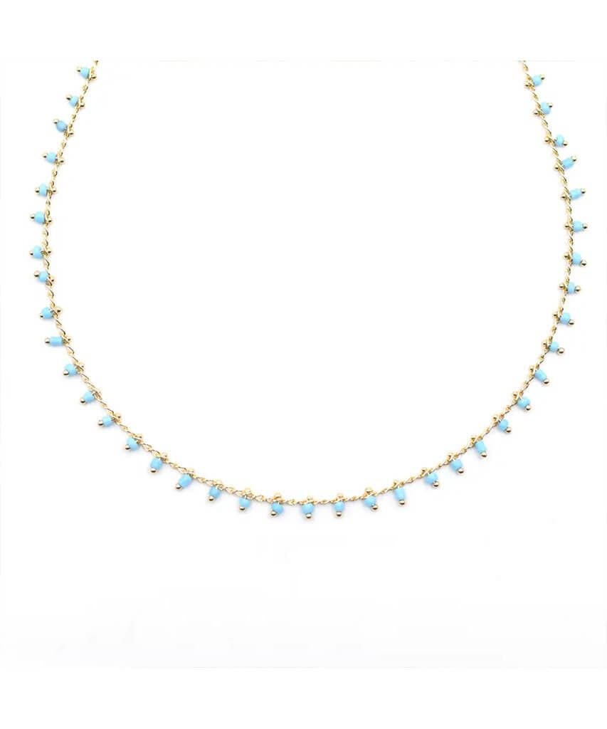 Confetti Choker Necklace Turquoise - clearpathherbicide