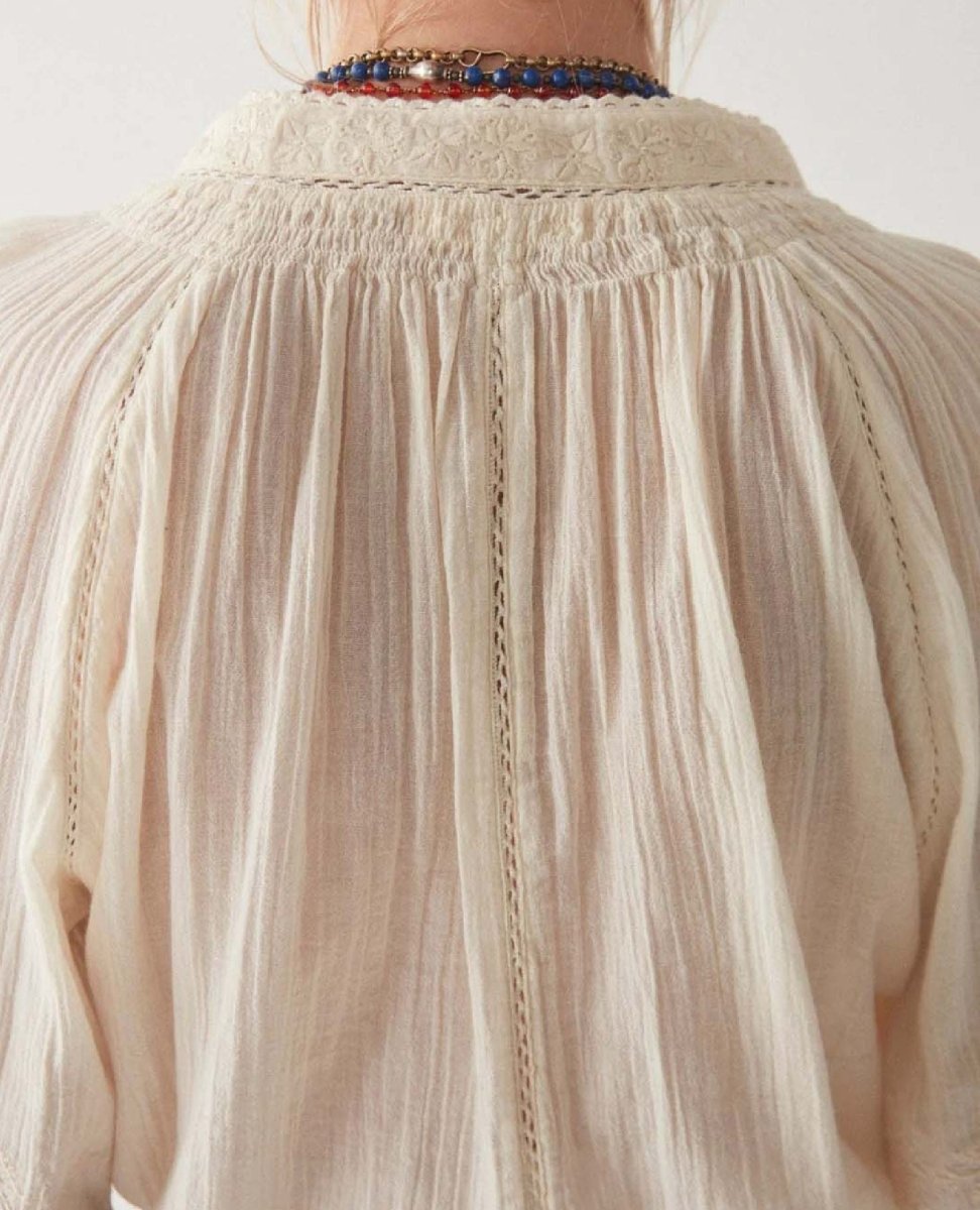 Corisica Sandrine Blouse Off White - miamidrugpossession