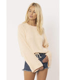 Cosi Long Sleeve Fleece Top Peach - miamidrugpossession