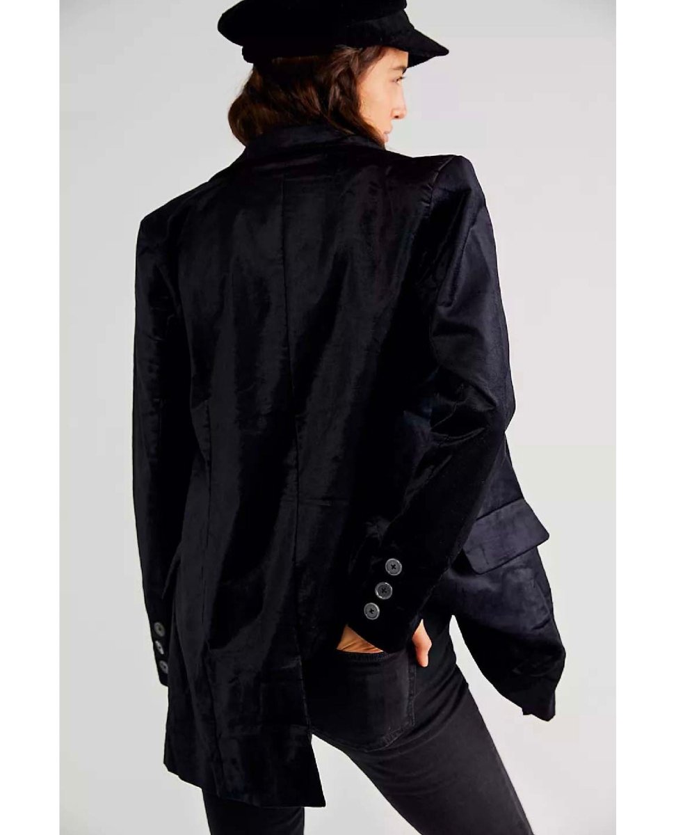 Cosmo Blazer Velvet Black - miamidrugpossession