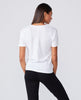 Cotton Modal Relaxed V - Neck Tee White - miamidrugpossession