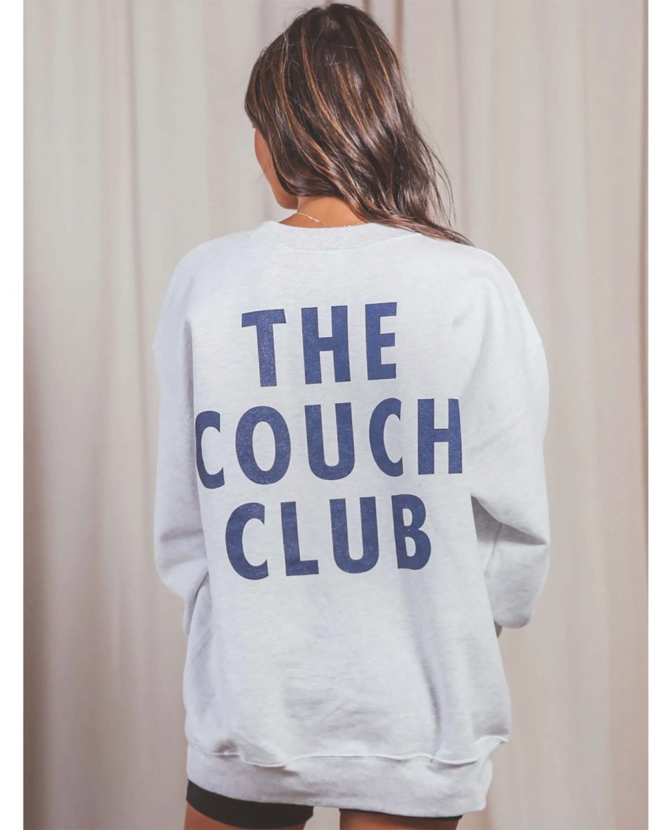 Couch Club Sweatshirt Blue Grey - miamidrugpossession