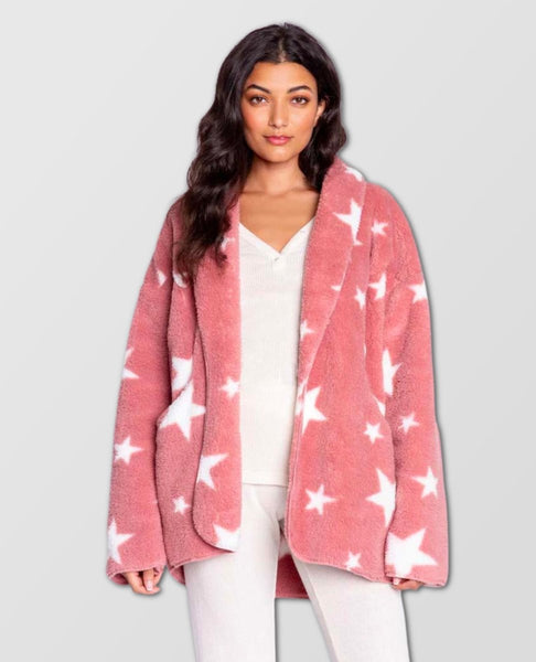 Cozy Cardigan Pink Stars - clearpathherbicide