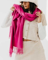 Cozy Cashmere Essential Soft Scarf Fuchsia - PINK ARROWS