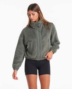 Cozy Sherpa Jacket Dusty Pine - clearpathherbicide