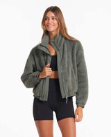 Cozy Sherpa Jacket Dusty Pine - clearpathherbicide