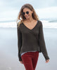 Cozy V Neck Olive - clearpathherbicide