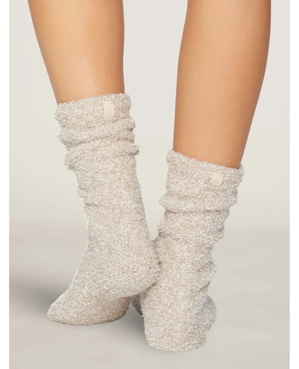 CozyChic® Heathered Women's Socks Stone White - PINK ARROWS