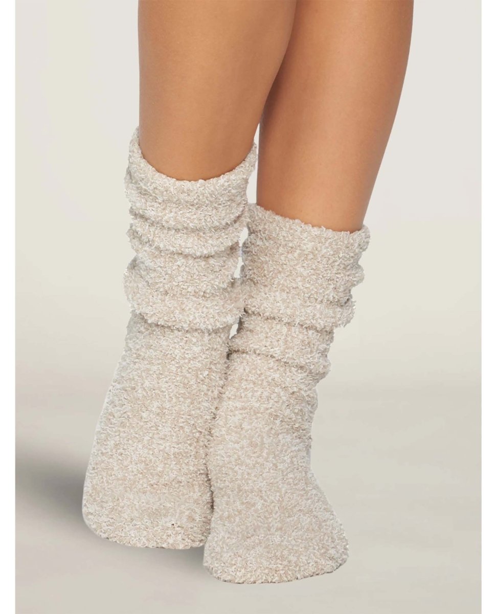 CozyChic® Heathered Women's Socks Stone White - PINK ARROWS