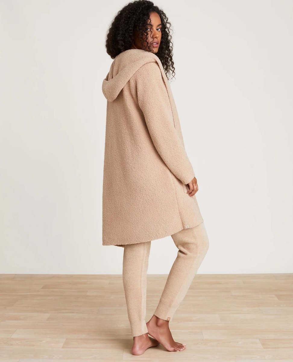 CozyChic® Hooded Long Coatigan Camel - miamidrugpossession