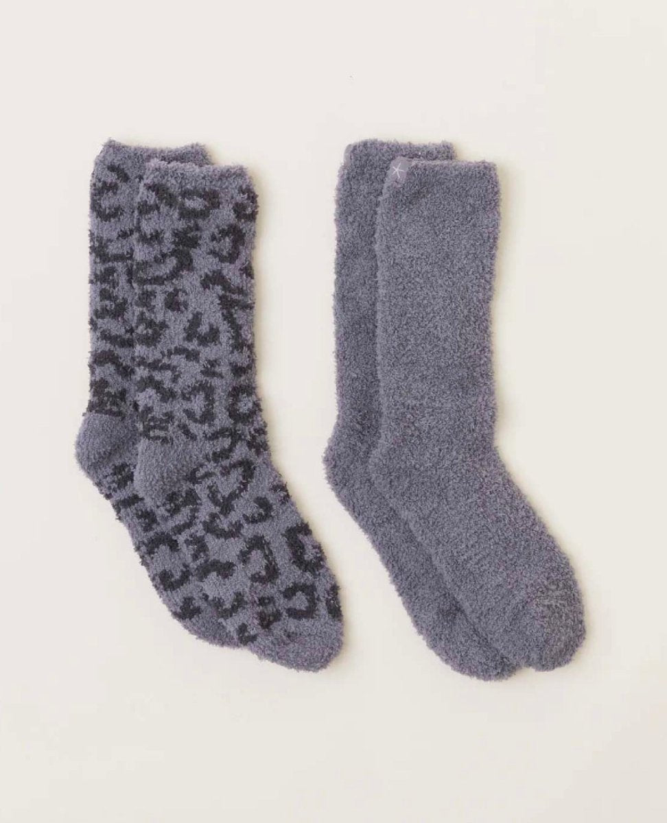 CozyChic® Women's Barefoot in the Wild™ 2 Pair Sock Set Graphite Multi - clearpathherbicide