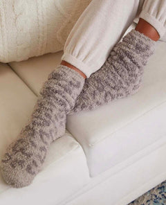 CozyChic® Women's Barefoot in the Wild™ 2 Pair Sock Set Grey Multi - PINK ARROWS