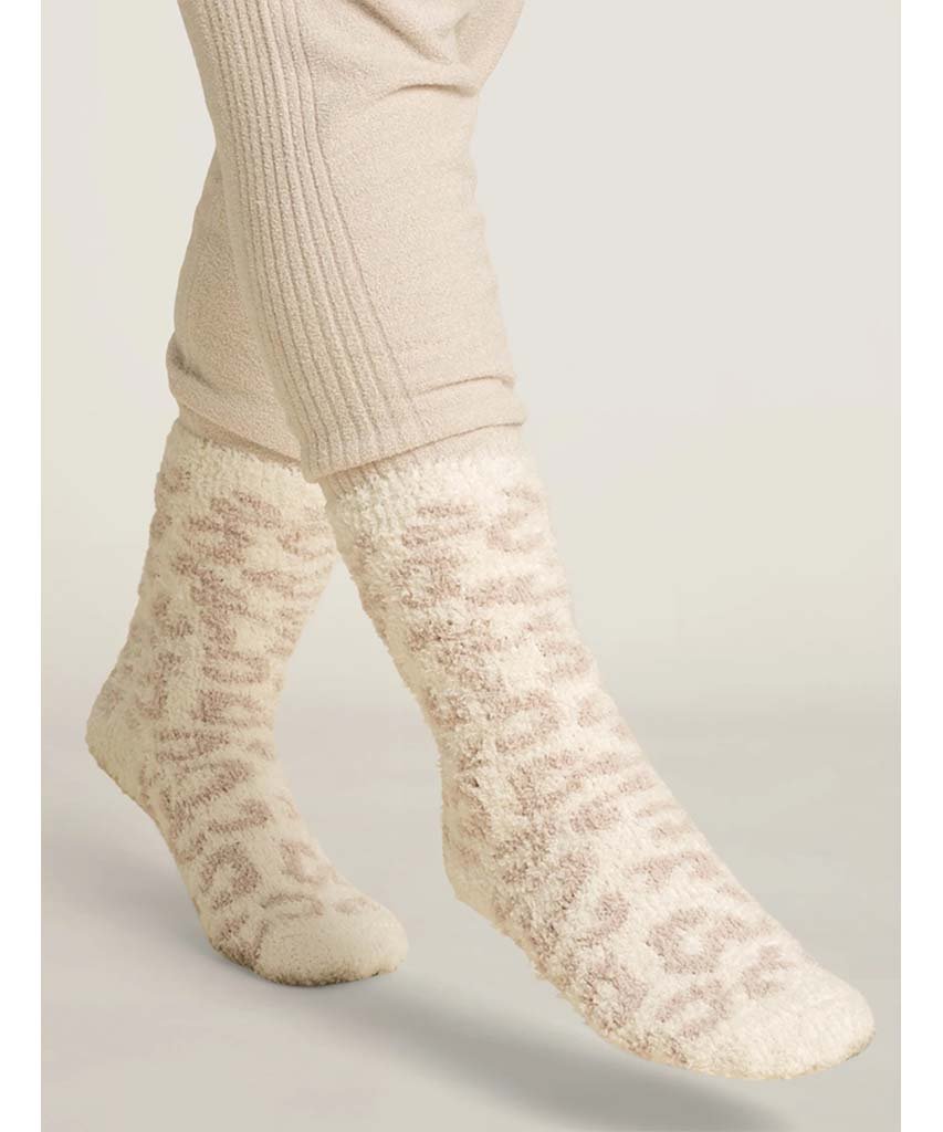 CozyChic® Women's Barefoot In The Wild Socks Cream - PINK ARROWS