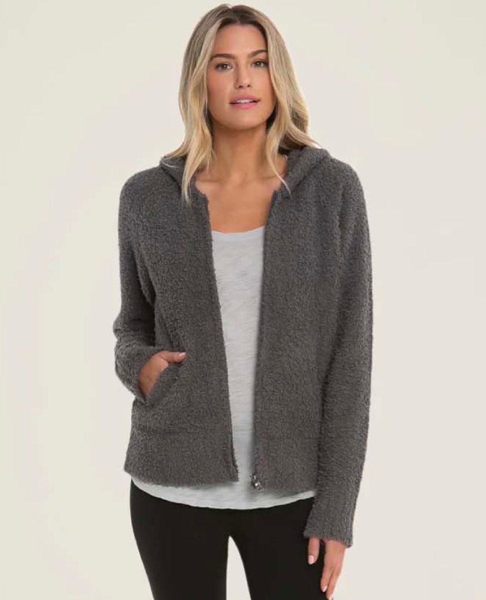 CozyChic® Women's Relaxed Zip - up Hoodie Ash - miamidrugpossession