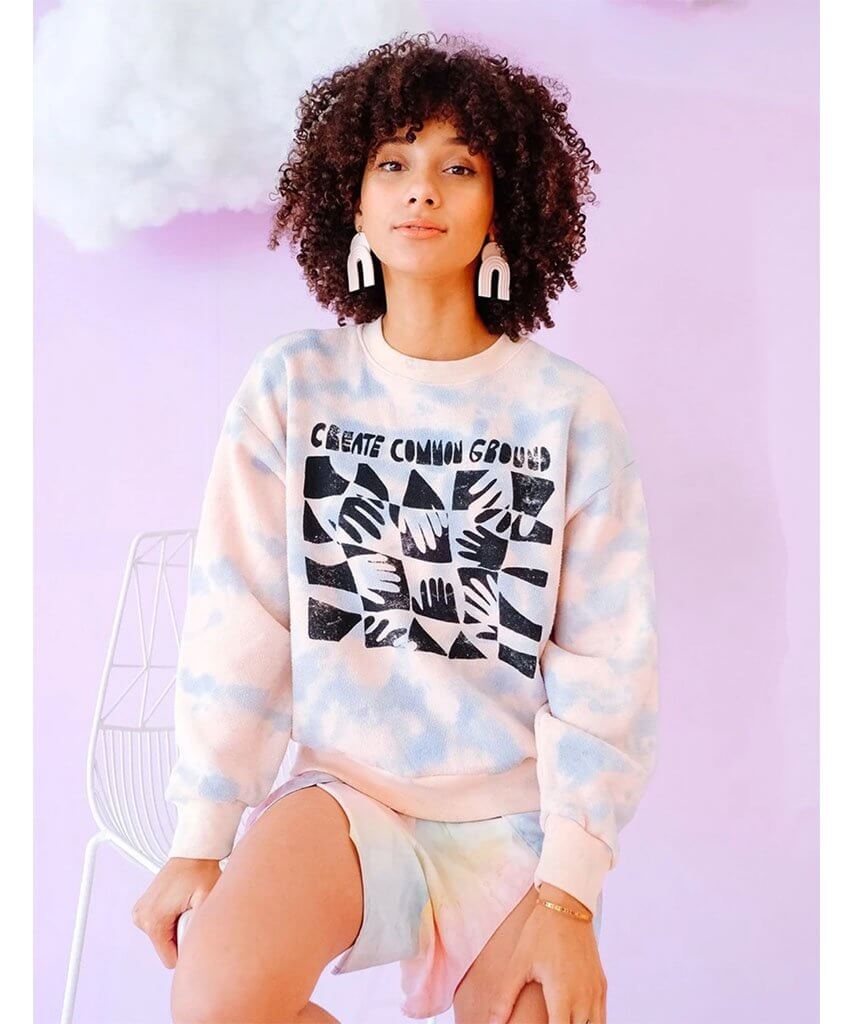 Create Common Ground Soft Haze Tie Dye - PINK ARROWS