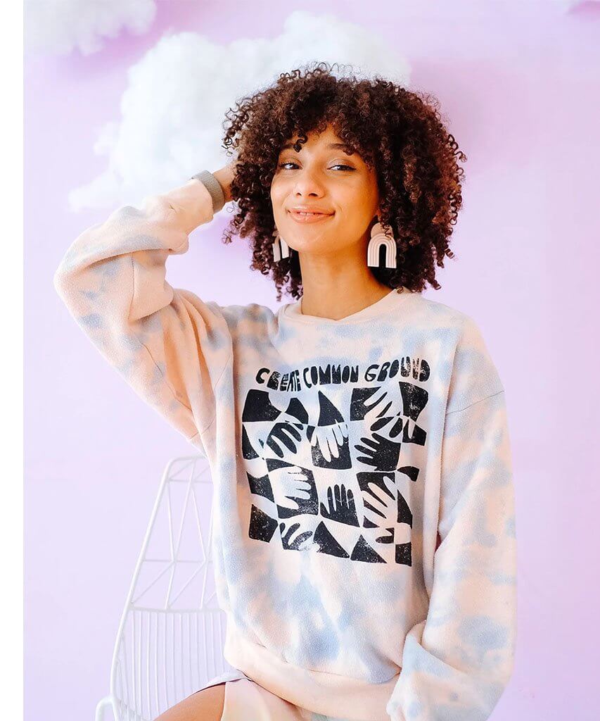 Create Common Ground Soft Haze Tie Dye - PINK ARROWS