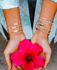 "Create Your Own Sunshine" Goddess Bracelet - PINK ARROWS