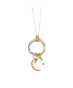 Crescent Moon Necklace Pearl - clearpathherbicide