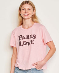 Crew Neck Tee Paris Love Candy - PINK ARROWS