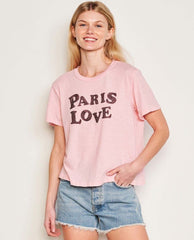 Crew Neck Tee Paris Love Candy - PINK ARROWS