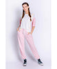 Crochet Stripe Pink Quartz Jogger Pant - PINK ARROWS