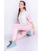 Crochet Stripe Pink Quartz Jogger Pant - clearpathherbicide