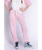 Crochet Stripe Pink Quartz Jogger Pant - miamidrugpossession