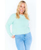 Cropped Varsity Sweater Mint - miamidrugpossession