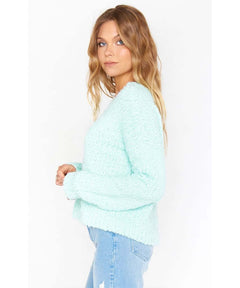 Cropped Varsity Sweater Mint - clearpathherbicide