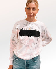 Cross Sweatshirt Pink Marble - PINK ARROWS