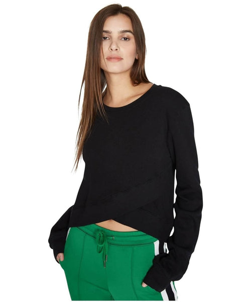 Crossover Front Crop Sweatshirt - clearpathherbicide