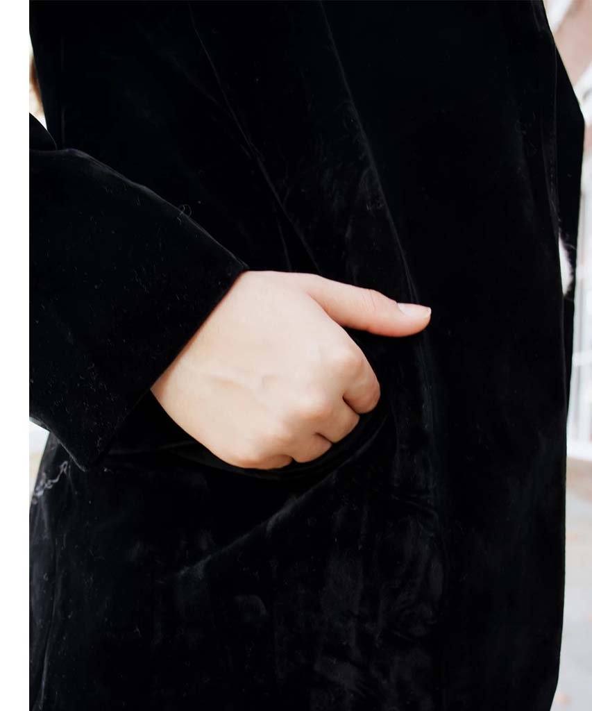 Crush A lot Velvet Blazer Black - miamidrugpossession