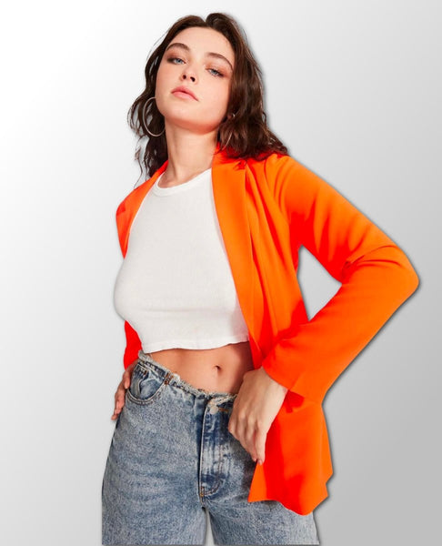 Crush Orange Peyton Blazer - miamidrugpossession