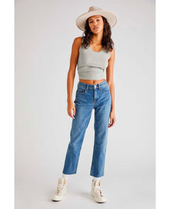 CRVY High Rise Vintage Jean Dark Indigo - clearpathherbicide