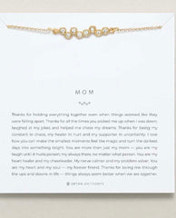 Crystal Mom Necklace 14k Gold - PINK ARROWS