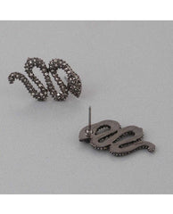 Crystal Snake Black Hat Pin - PINK ARROWS