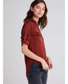 Cupro Two Pocket Shirt Brandy - miamidrugpossession