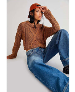 Cutting Edge Cable Sweater Camel - clearpathherbicide