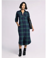 Dahlia Dress Pine Navy Plaid - PINK ARROWS