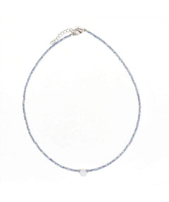 Dainty Gemstone Choker Iridescent Moonstone - clearpathherbicide