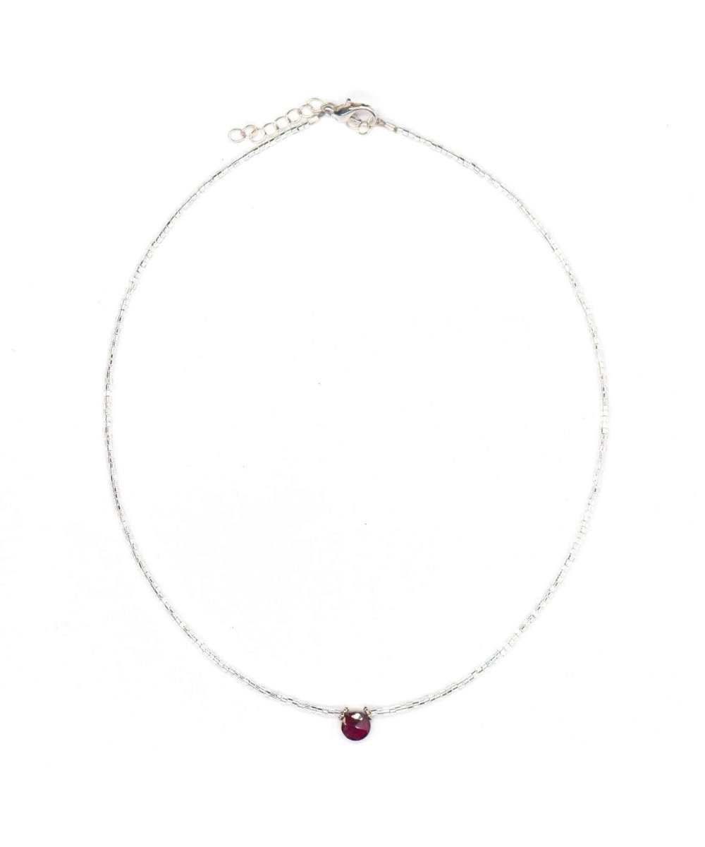 Dainty Gemstone Choker Silver - clearpathherbicide