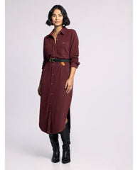 Dalia Dress Pine Deep Cabernet - PINK ARROWS