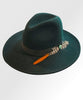 Dallas Fedora Teal Forest - PINK ARROWS