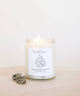 Dalmatian Jasper Balance Stone Candle - miamidrugpossession