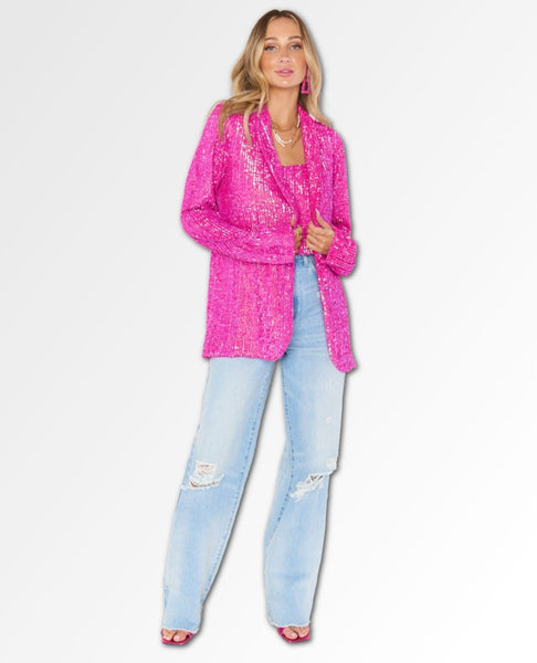 Dance Pink Sequin Blazer - clearpathherbicide