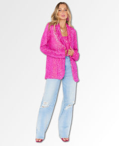 Dance Pink Sequin Blazer - clearpathherbicide