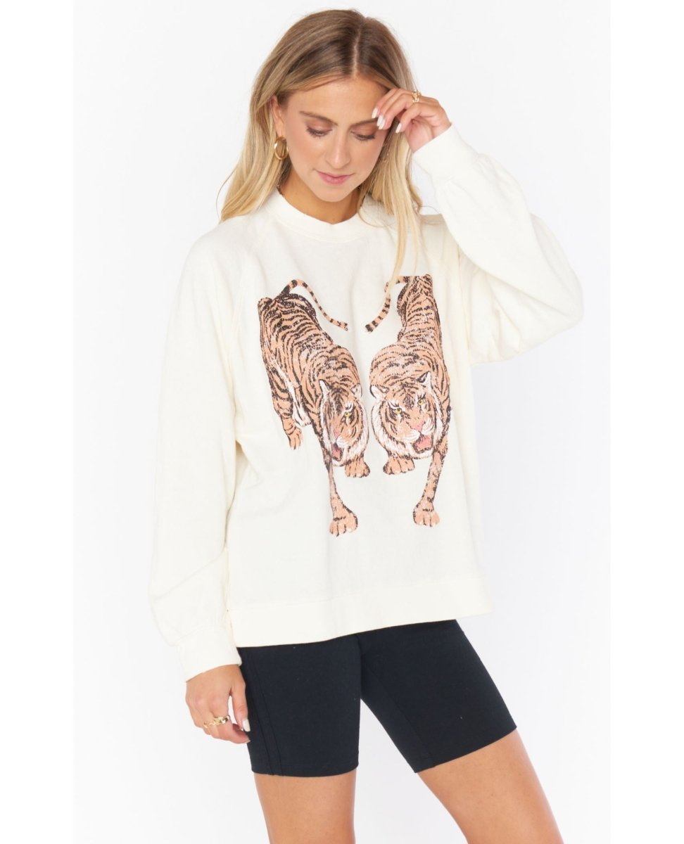 Dancing Tiger Cream Simon Pullover - miamidrugpossession