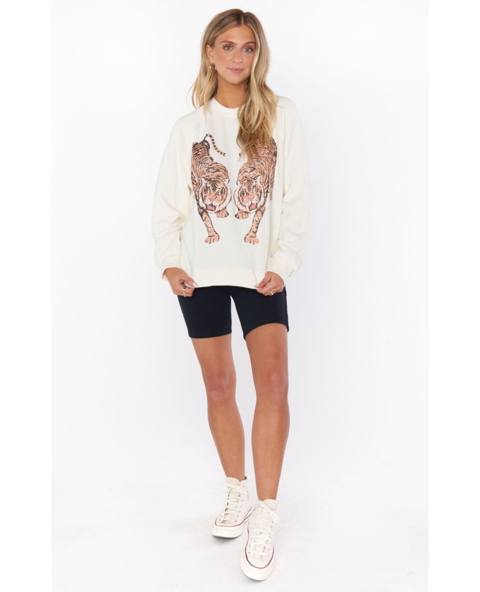 Dancing Tiger Cream Simon Pullover - miamidrugpossession