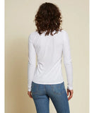 Dasha Snap Shoulder Tee White - miamidrugpossession